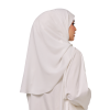 Sulam Mekar Ironless Chiffon Triangle Bawal in Snow White